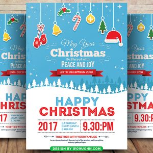 Christmas Santa Sale Flyer Template Psd Design
