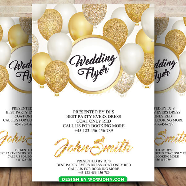 Wedding Party Flyer Template Psd Design