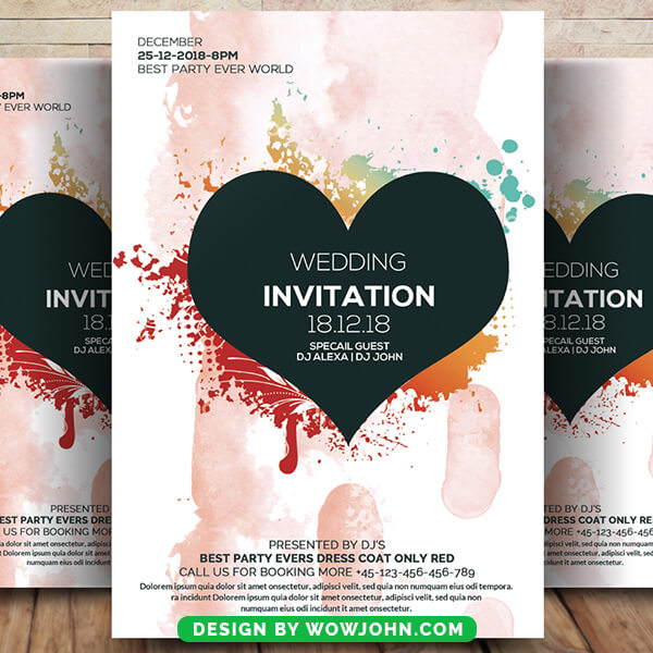Wedding Invitation Flyer Template Psd Designs