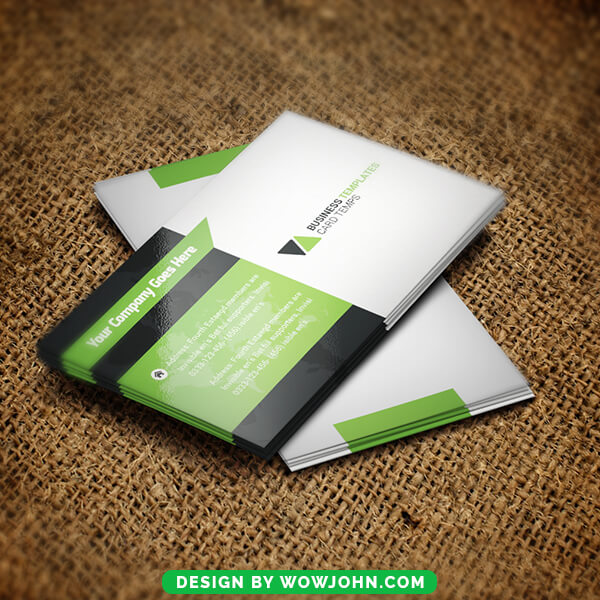 Green Corporate Business Card Psd Template