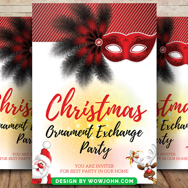Christmas Party Flyer Invitation Template Psd Design