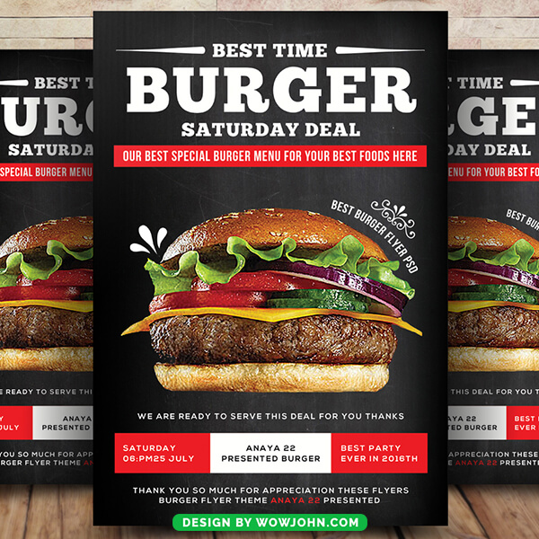 Fast Food Burger Deal Flyer Template Psd Design