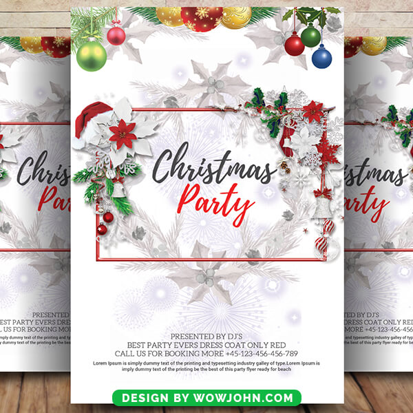 Christmas Flyer Poster Template Design Psd