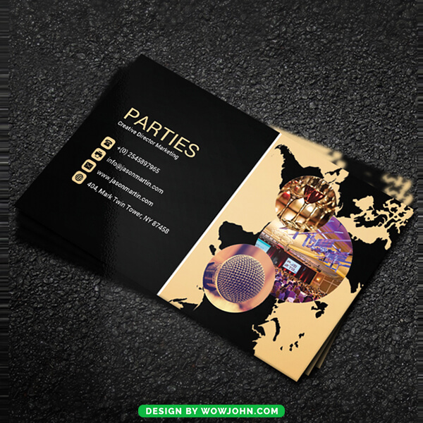 Party Club Business Card Template Psd Design