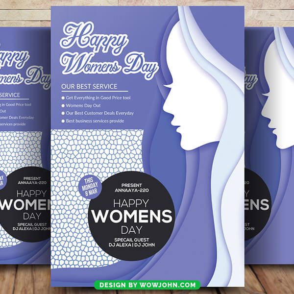 Happy Womens Day Flyer Templates Psd Design