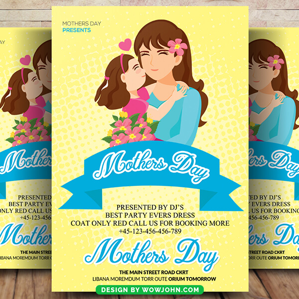 Mothers Day Love Flyer Template Psd Design