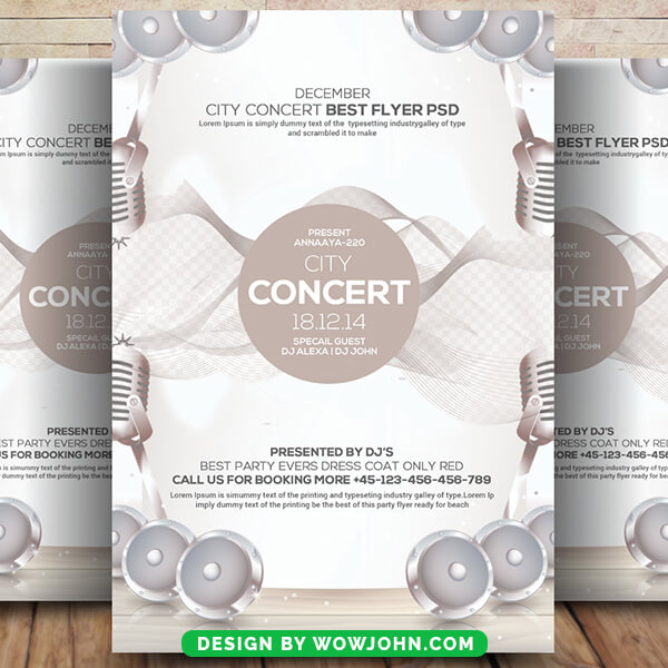City Concert Party Flyer Psd Template Design