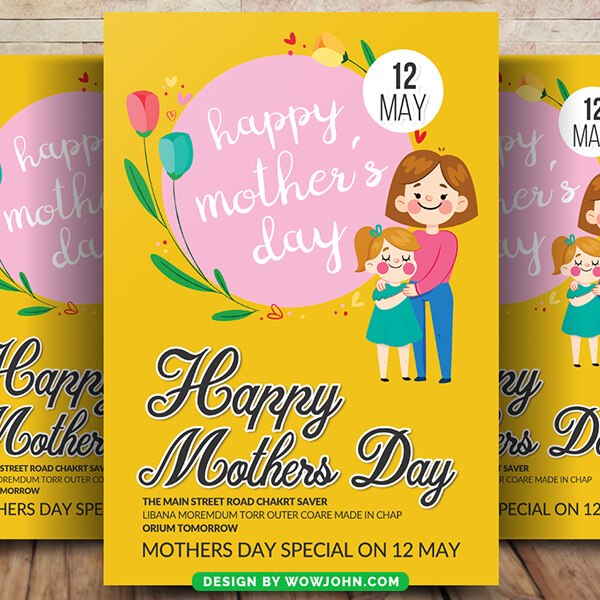 Happy Mothers Day Flyer Template Psd Download