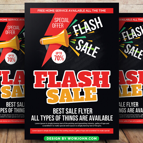 Flash Sale Poster Flyer Template Psd Design