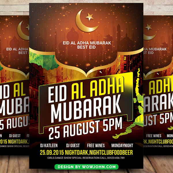Eid Ul Adha Flyer Poster Template Psd Design