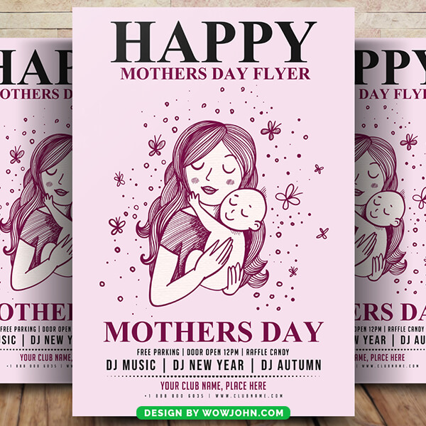 Happy Mothers Day Flyer Template Psd Design