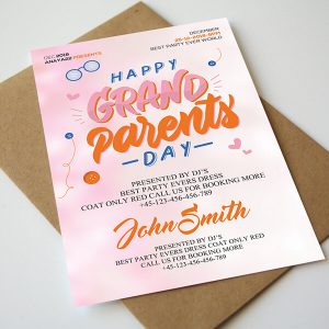 Grandparents Day Invitation Card Psd Template