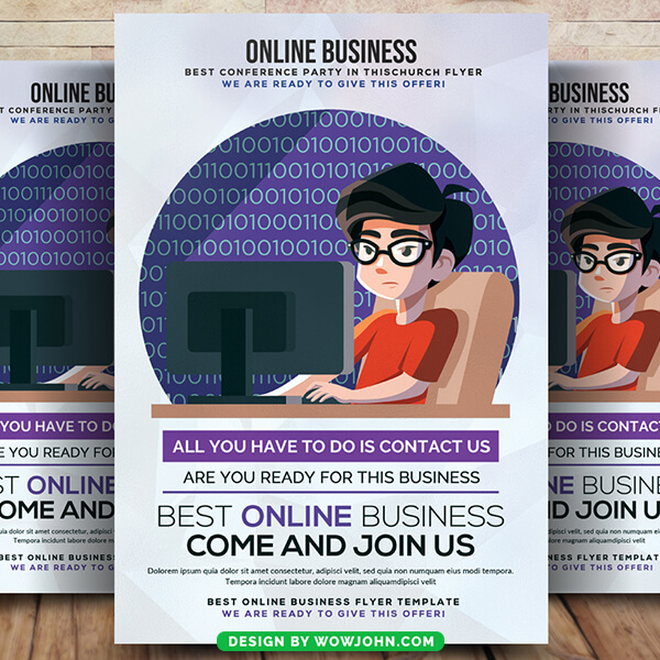 Online Business Flyer Poster Psd Template Design