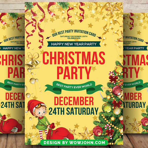 Christmas Party Flyer Template Psd Design File