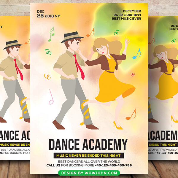 Dance School Flyer Poster Template Psd Design