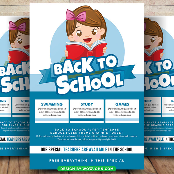 Back To School Kids Flyer Templates Psd Design