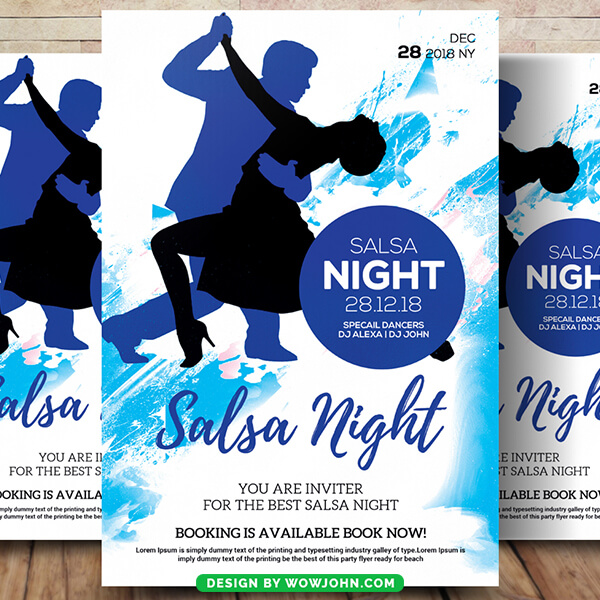 Salsa Night Flyer Poster Template Psd Design