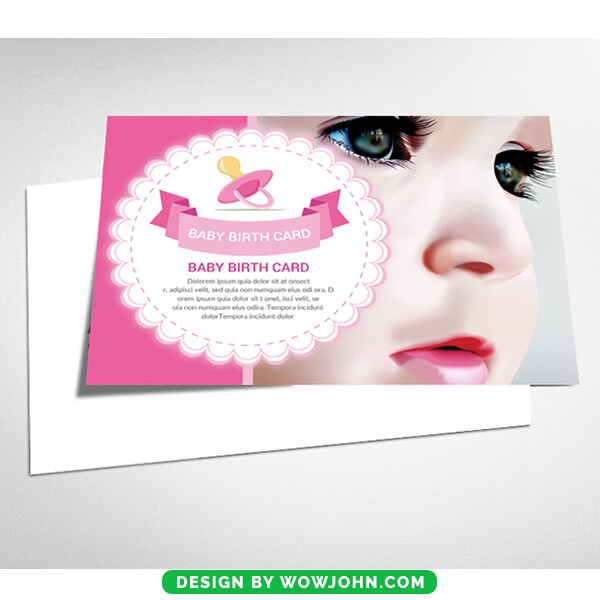 Baby Shower Photo Card Psd Template Free
