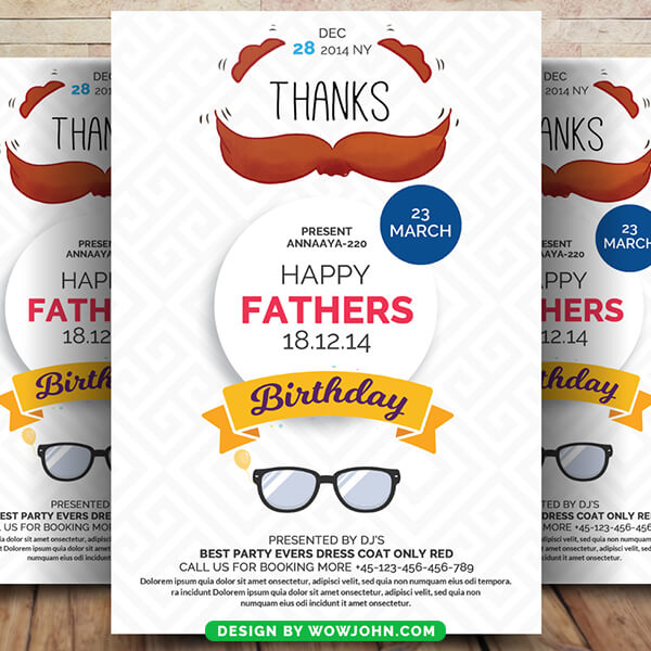 Fathers Day Flyer Psd Template Design