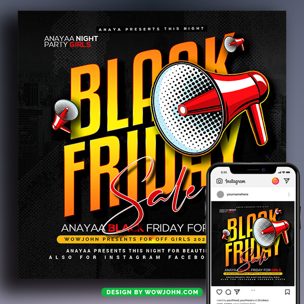 Black Friday Sale Flyer Template Psd Design