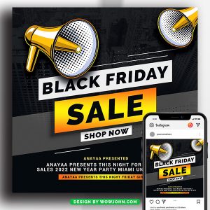 Black Friday Discount Sale Flyer Template Psd