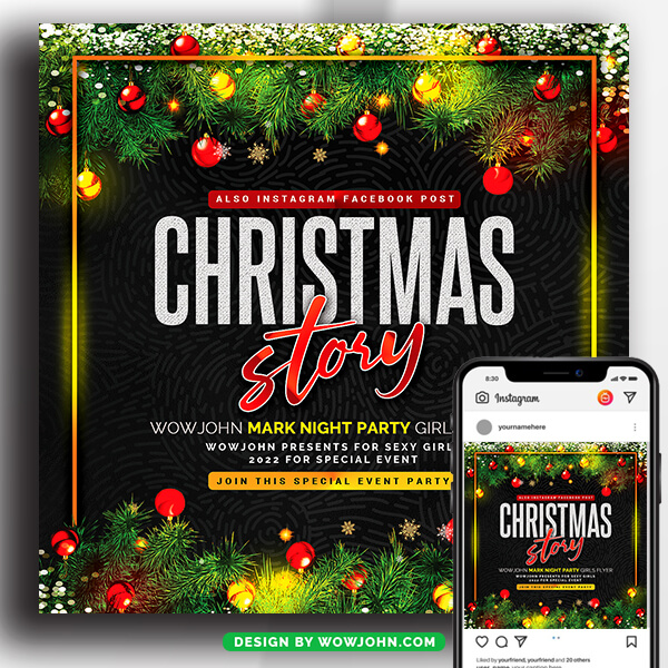 Christmas Story Flyer Poster Template Psd Design