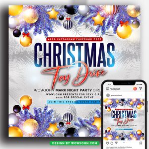 Christmas Toy Drive Flyer Template Psd File