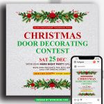 Christmas Door Decorating Contest Flyer Template