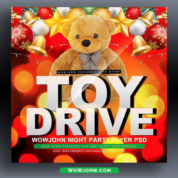 Christmas Toy Drive Flyer Template Photoshop