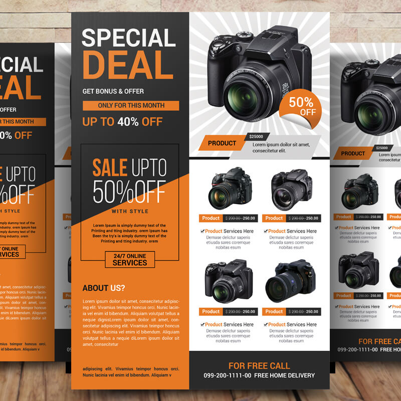 Product Promotion Deal Flyer Template Design Psd