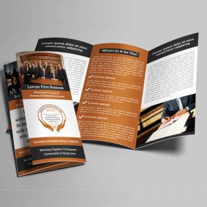 Lawyer Firm Trifold Brochure Template Design Psd
