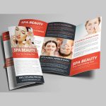 Spa Beauty Trifold Brochure Template Design Psd