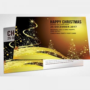 Happy Christmas Card Invite Psd Template