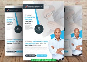 Blue Business Corporate Agency Flyer Template
