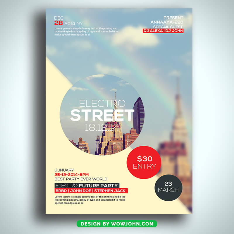 Street Music Concert Party Flyer Template
