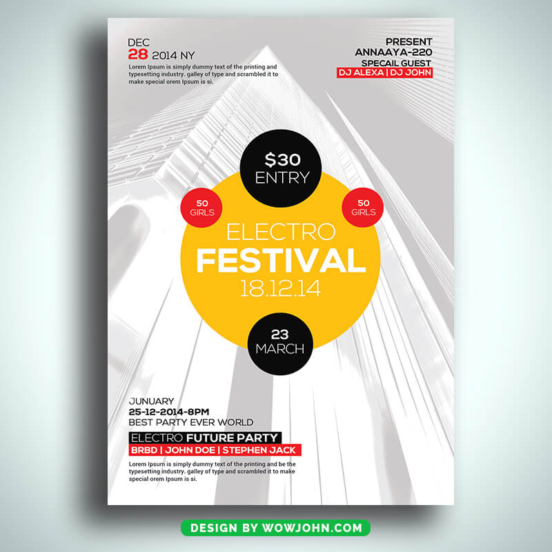 Music Festival Flyer Template Psd Design