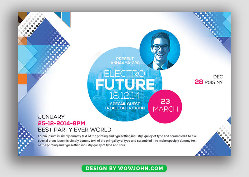 Minimal Party Flyer Template Psd Design