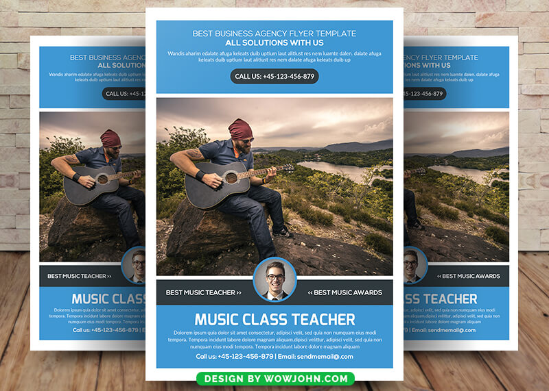 Music Classes Teacher Flyer Template Psd Design