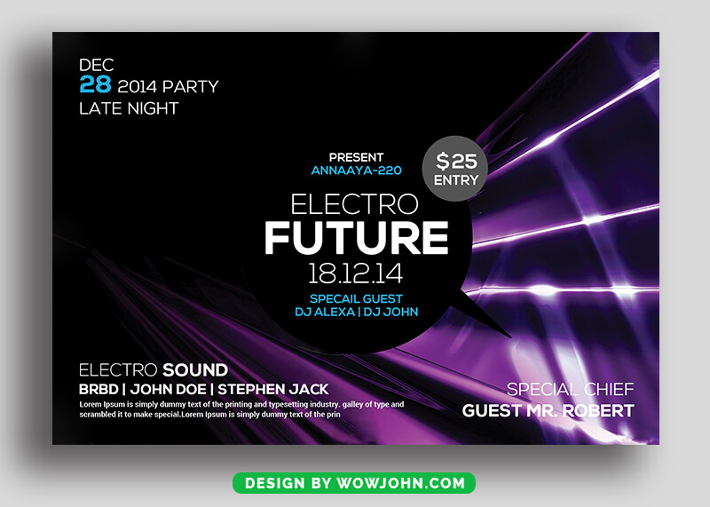 Electro Future Night Flyer Template Psd Design