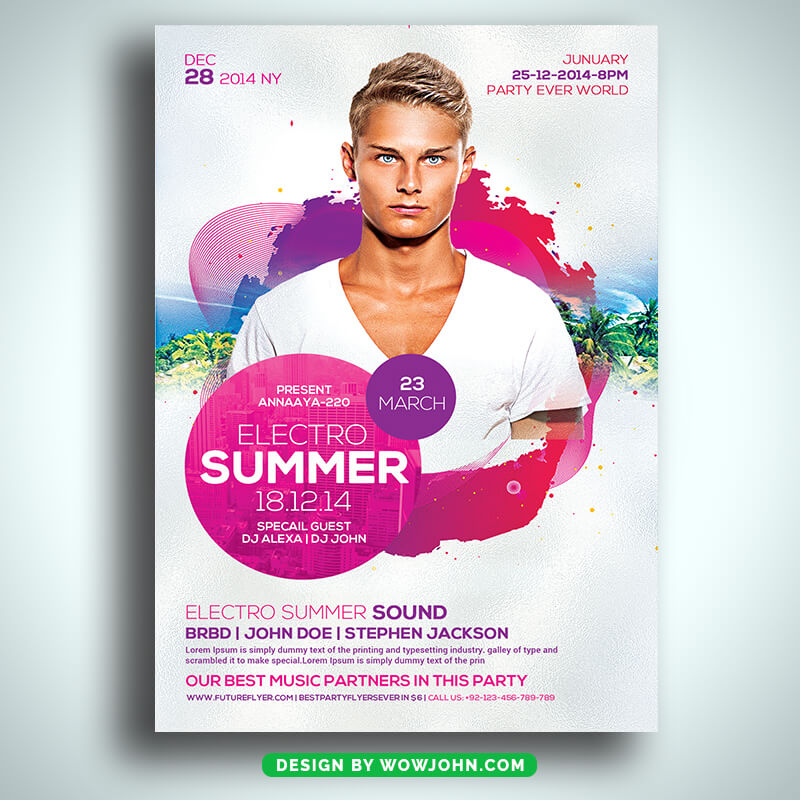 Summer Party Flyer Template Psd Design