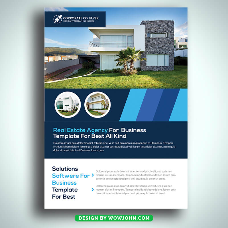 Real Estate Company Flyer Template Psd