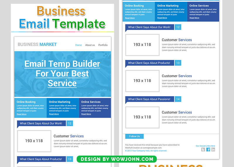 Business Email Template Psd Design