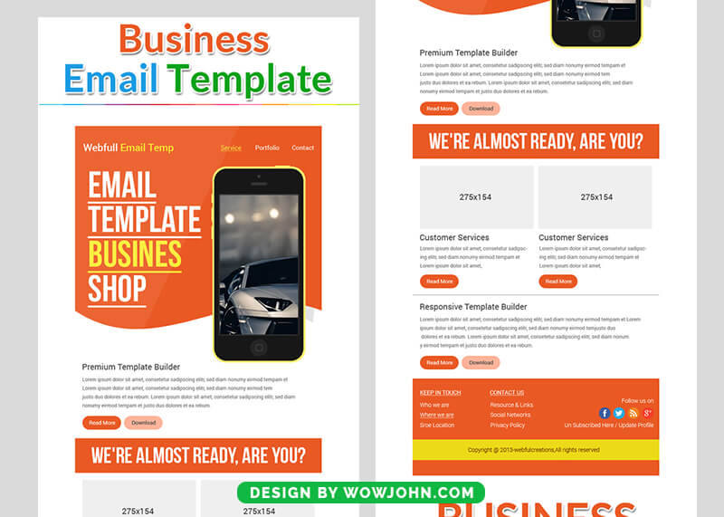Mobile Apps Emails Template Psd Design