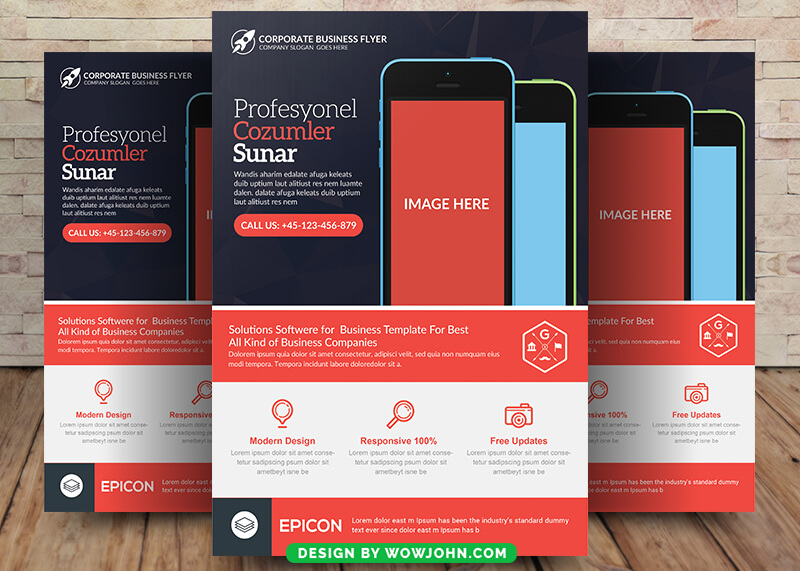 Apps Promotion Flyer Poster Template Psd