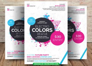 Trance Party Flyer PSD Template Design