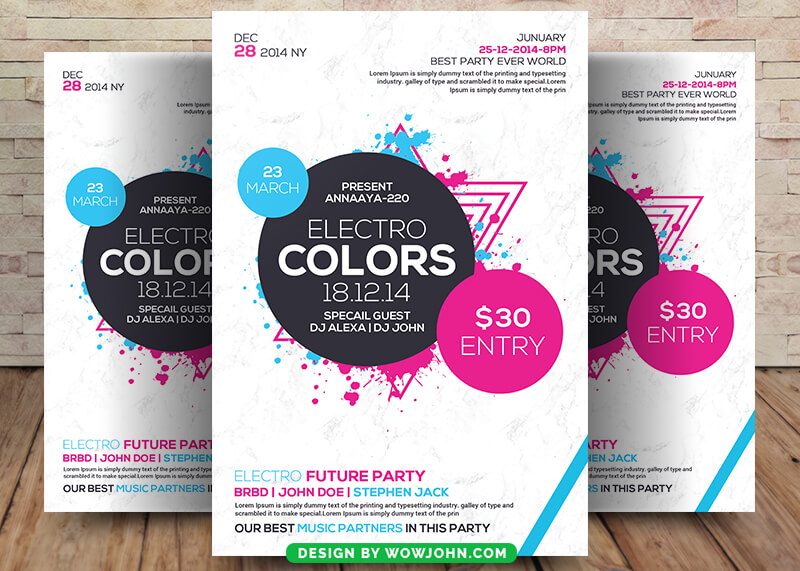 Trance Party Flyer PSD Template Design