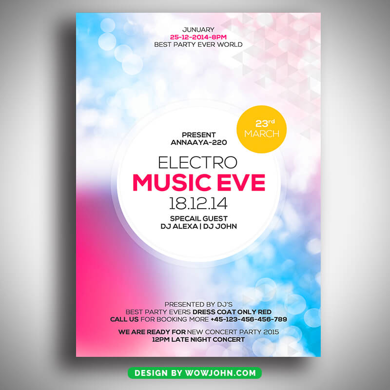 Music Event Party Flyer Template Psd