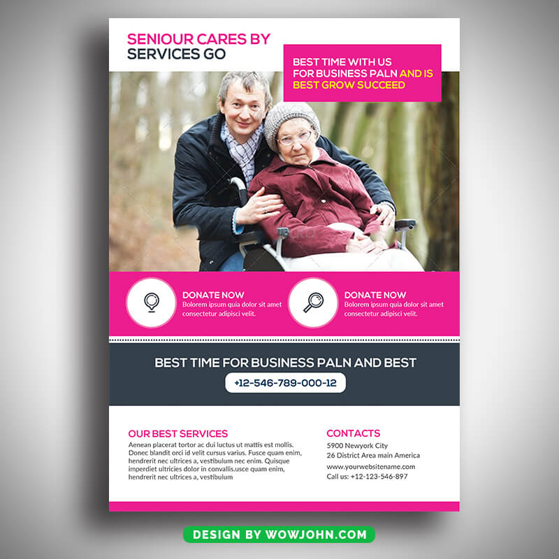Senior Care Flyer Template Psd File Design