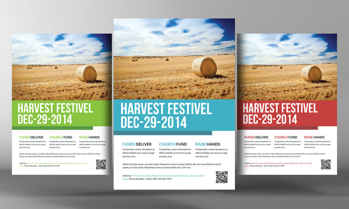 Harvest Festival Flyer Template Design Psd