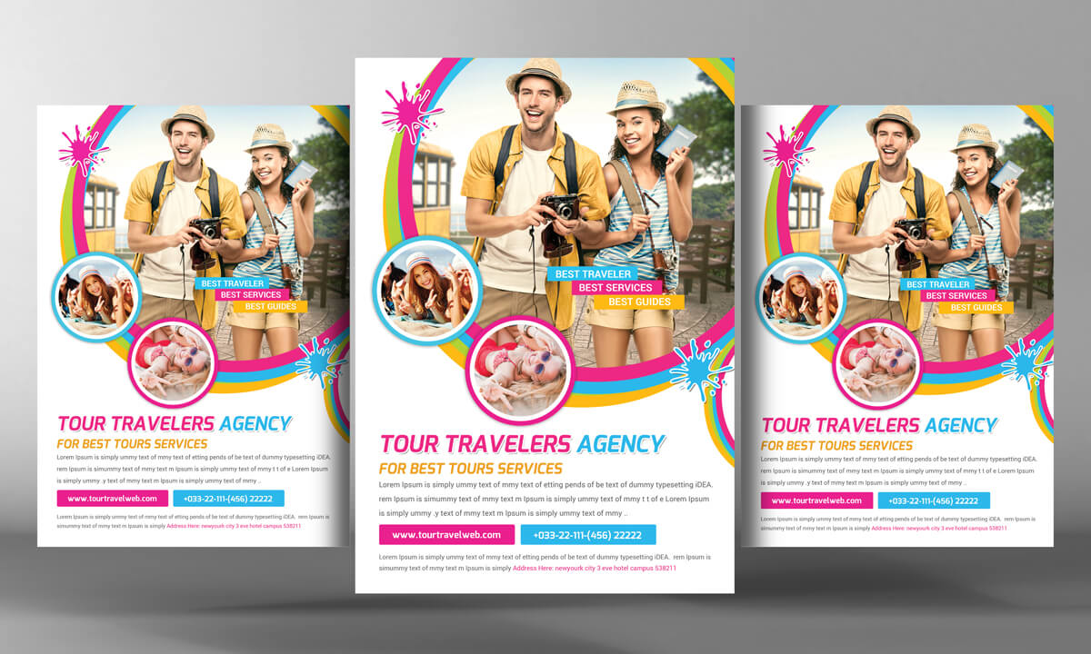 Travel Tour Flyer Poster Template Psd Design